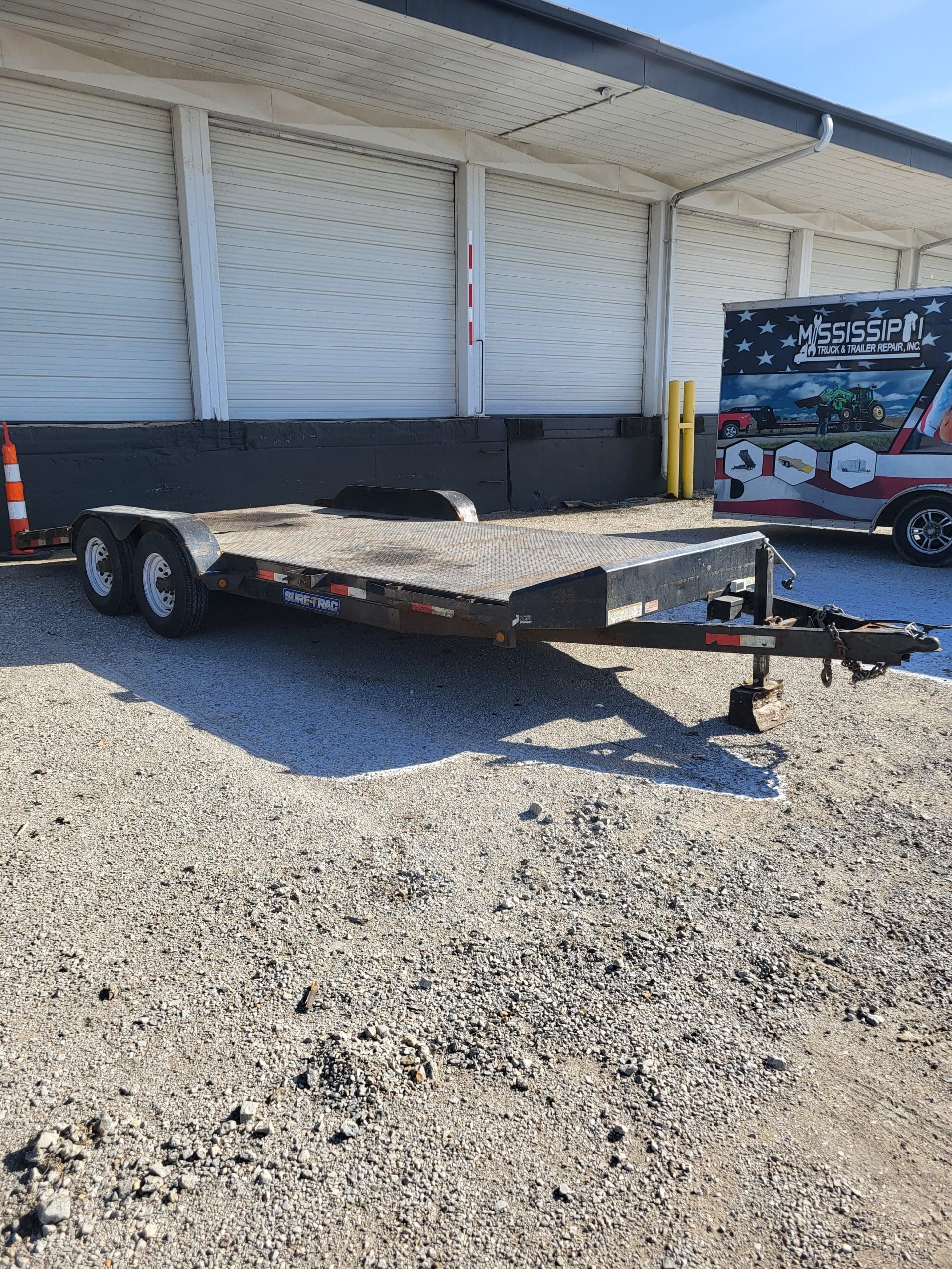 7X20 SURE-TRAC 10K STEEL DECK CAR HAULER 110603
